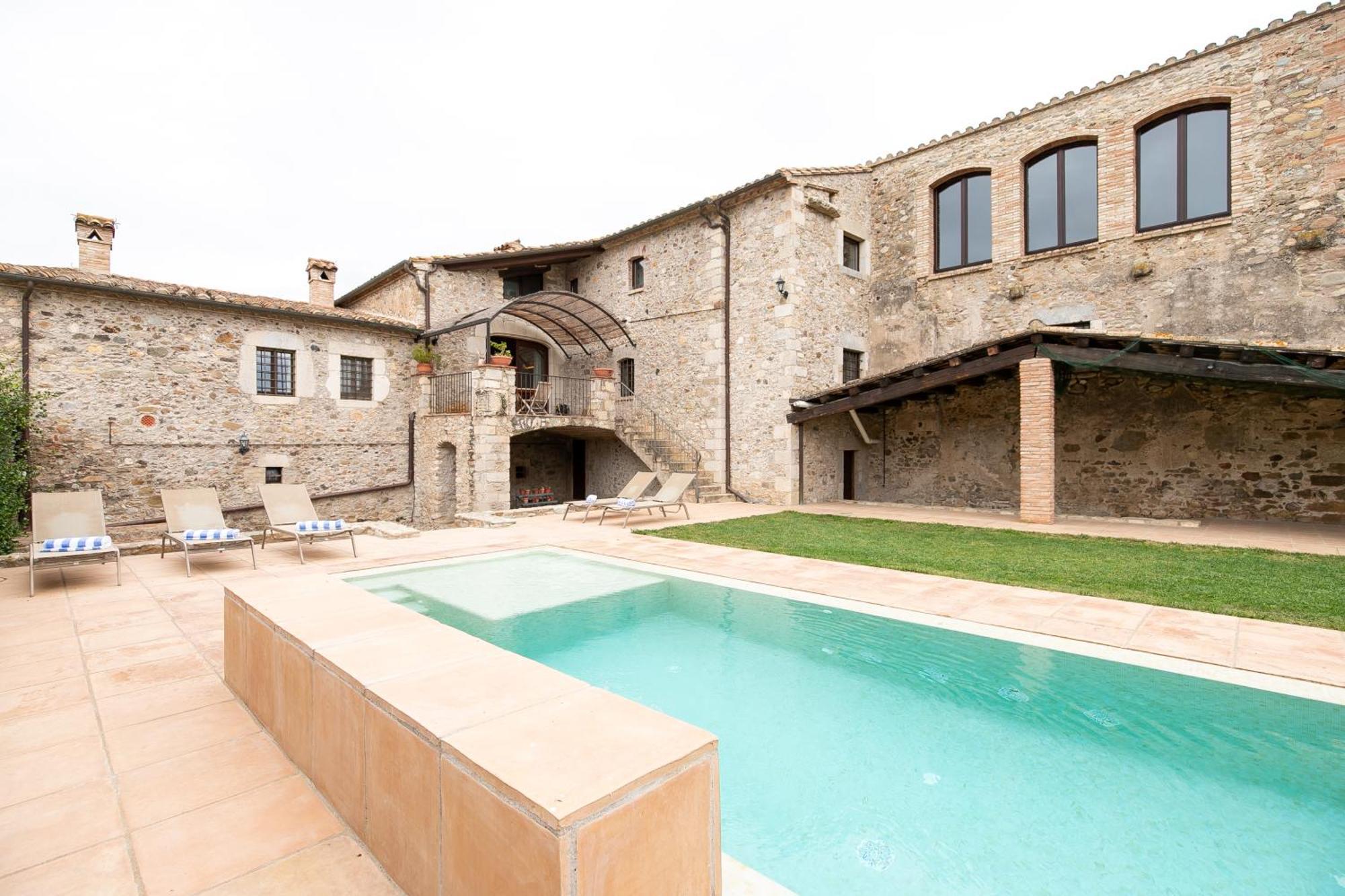 Vila Masia Mas Sastre Con Piscina Cerca De Girona Bordils Exteriér fotografie