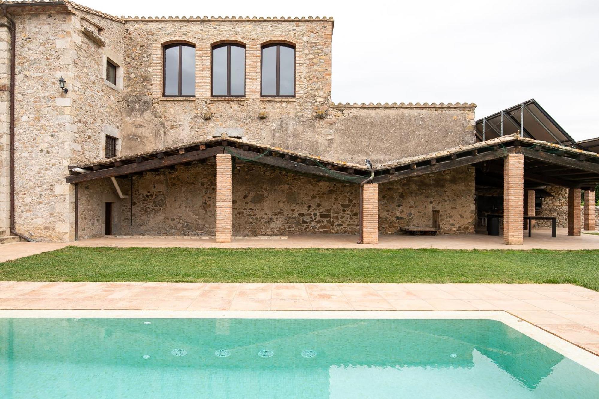 Vila Masia Mas Sastre Con Piscina Cerca De Girona Bordils Exteriér fotografie